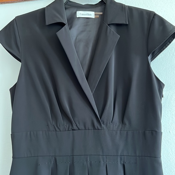 Calvin Klein STUNNING black crossover bodice A-line dress ❤️‍🔥 - Picture 4 of 11